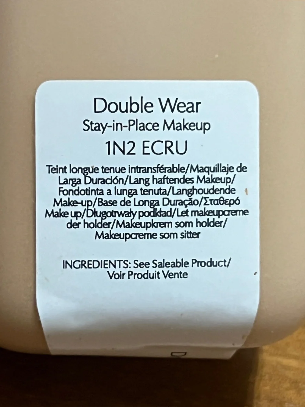 Estee Lauder Double Wear Foundation Original Formula 1N2 Ecru